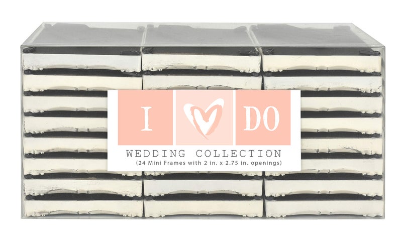 MCS Wedding Photo Frame/Placecard Holder, 69044, 24-Pack, Rustic White - Image 2